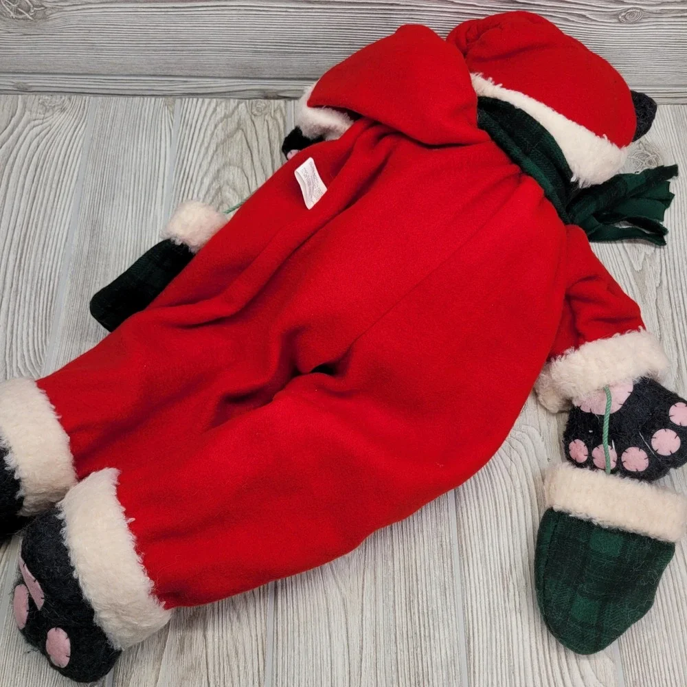 Terrys Village Christmas Cat Plush Stuffed Animal Red‎ Santa Outfit Mouse Toy